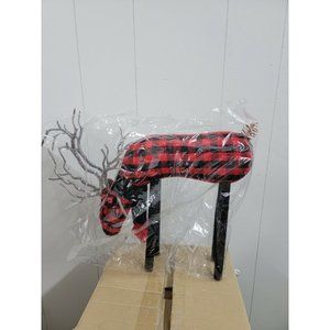 Home Reflections Grazing Plaid Fabric Reindeer